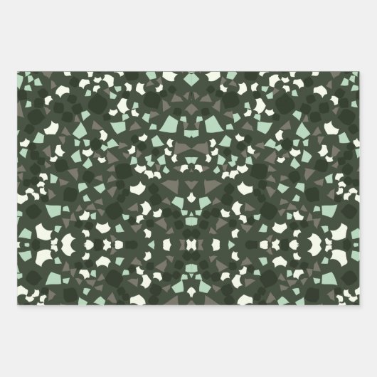 papierblad voor groene terrazzo-verpakking inpakpapier vel (Voorkant)