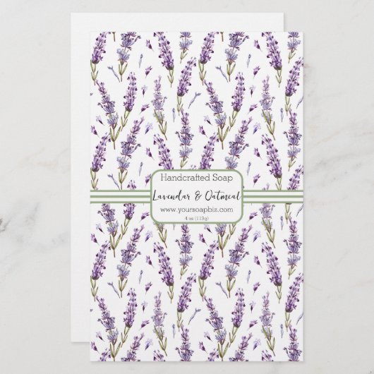 Papierblad voor lade en lade zeep (Voorkant / Achterkant)