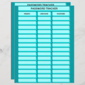 Papierblad Wachtwoordtracering (Voorkant / Achterkant)