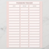Papierblad Wachtwoordtracering (Achterkant)