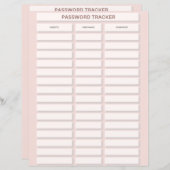 Papierblad Wachtwoordtracering (Voorkant / Achterkant)