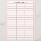Papierblad Wachtwoordtracering (Voorkant)