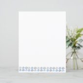 Papierbladen - Blauwe en grijze olifanten (Staand voorkant)