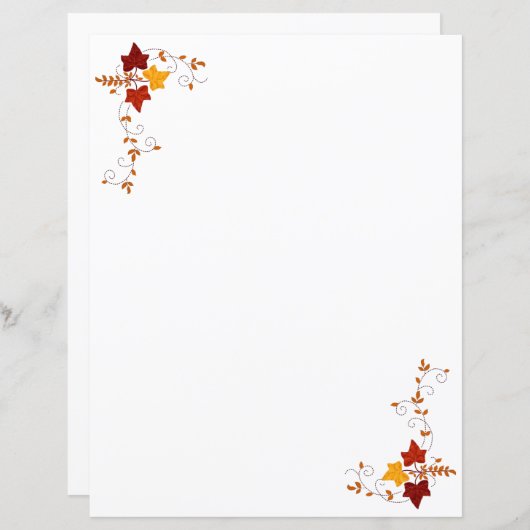 Papierbladen - herfstwijnstokken (Voorkant / Achterkant)