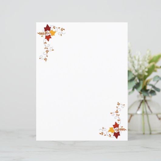 Papierbladen - herfstwijnstokken (Staand voorkant)