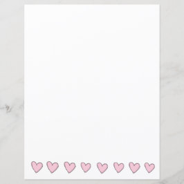 Papierbladen - Roze harten