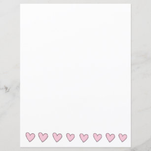 Papierbladen - Roze harten