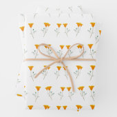 Papierbladen van Californische papavers oppakken Inpakpapier Vel (In situ)