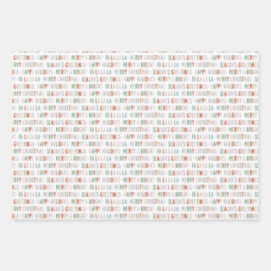 Papierbladen voor fijne en heldere feestdagen inpakpapier vel (Voorkant 3)