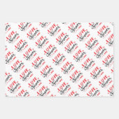 Papierbladen voor het verpakken van Valentijnsdag Inpakpapier Vel (Voorkant)