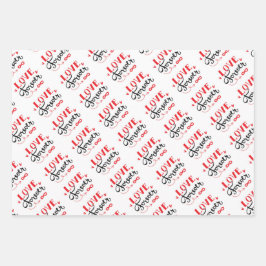 Papierbladen voor het verpakken van Valentijnsdag Inpakpapier Vel