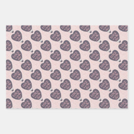 Papierbladen voor het verpakken van Valentijnsdag Inpakpapier Vel