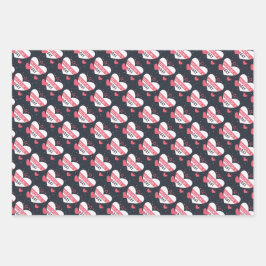 Papierbladen voor het verpakken van Valentijnsdag Inpakpapier Vel