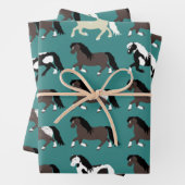 Papierbladen voor pony's inpakpapier vel (In situ)