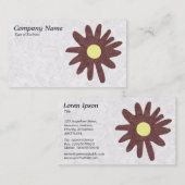 Papierbloem - Bruin Visitekaartje (Voorkant / Achterkant)