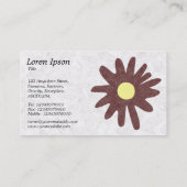 Papierbloem - Bruin Visitekaartje (Achterkant)