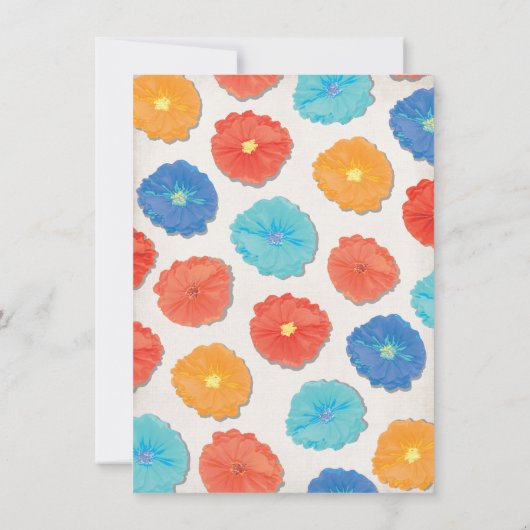 Papierbloem kan Baby shower aanspreken Kaart (Achterkant)