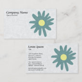 Papierbloem - Mosgroen Visitekaartje (Voorkant / Achterkant)