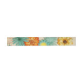 Papierbloemen Aqua Bat Mitzvah Envelope Uitnodigingen Wikkel (Vlak)