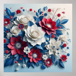 Papierbloemen Poster