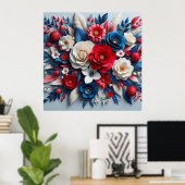 Papierbloemen Poster (Thuiskantoor)