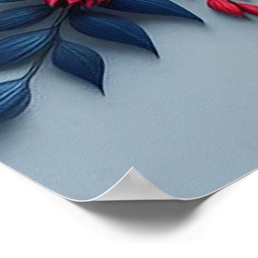 Papierbloemen Poster (Hoek)