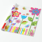 Papierbloemen voor haar verpakken cadeaupapier (Uitgerold)