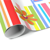 Papierbloemen voor haar verpakken cadeaupapier (Rol Hoek)