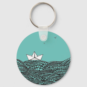 Papierboot Sleutelhanger