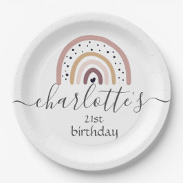 PapierBorden aanpassen - regenboogzalm Papieren Bordje