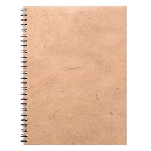 Papierbruin roze handgemaakt notitieboek (Voorkant)