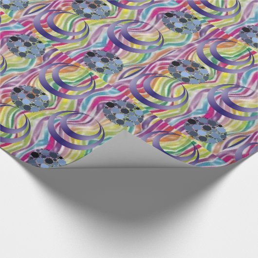 Papiercirkels omsluiten cadeaupapier (Hoek)