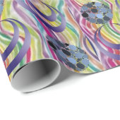 Papiercirkels omsluiten cadeaupapier (Rol Hoek)