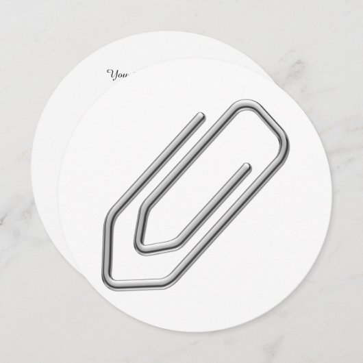 Papierclip Kaart (Voorkant / Achterkant)