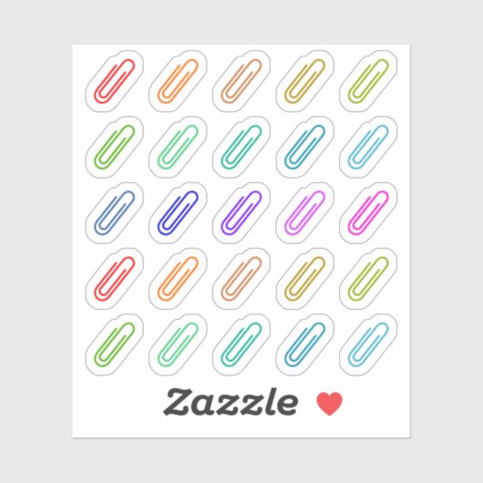 Papierclip Kleurrijke Decoratie Mini Bujo Planner Sticker (Vel)