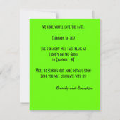 papierclips waarop de datum wordt opgeslagen save the date (Achterkant)