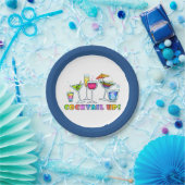 PAPIERCOCKTAIL-BORDEN - KOPTAIL-GLASSEN PAPIEREN BORDJE (Feest)