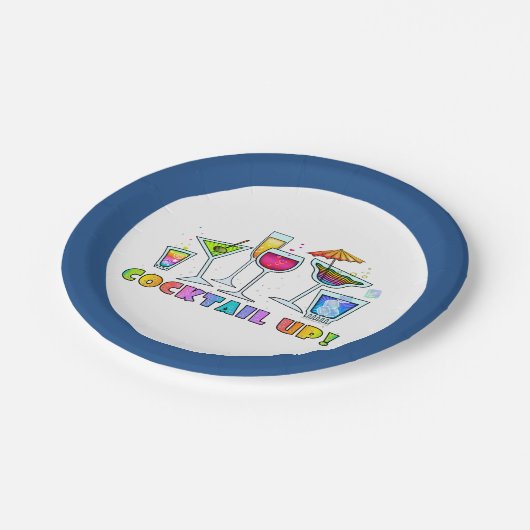 PAPIERCOCKTAIL-BORDEN - KOPTAIL-GLASSEN PAPIEREN BORDJE (Gekanteld)