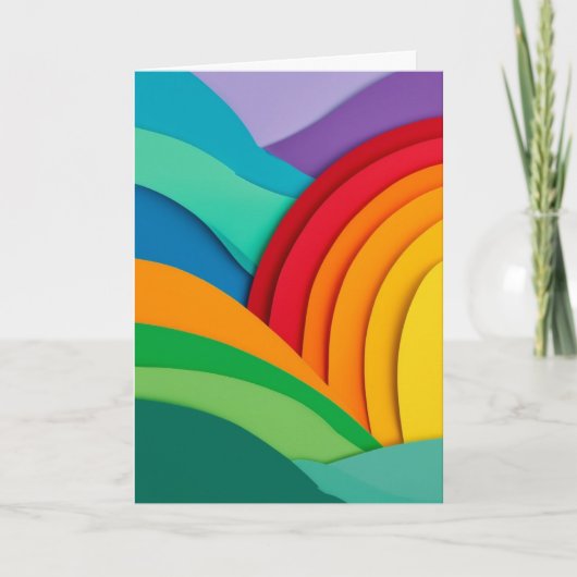 Papiercollage Rainbow Hills Kaart (Voorkant)