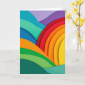 Papiercollage Rainbow Hills Kaart (Gele Bloem)