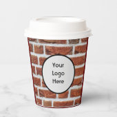 Papiercups met brick-stijl papieren bekers (Voorkant)
