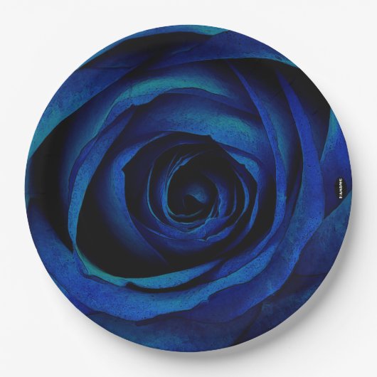 Papierdiner Bord HAMbyWG Blue Roos (Voorkant)