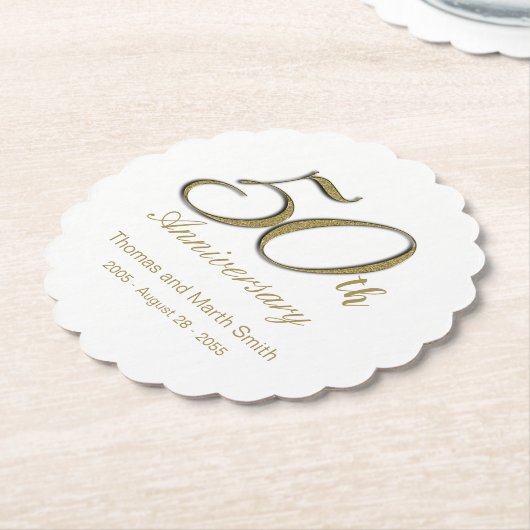 Papierdroogprogramma's voor 50e Jubileum Kartonnen Onderzetters (Gekanteld)