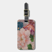 Papiere Pioenrozen uit Japan Bagagelabel (Voorkant verticaal)