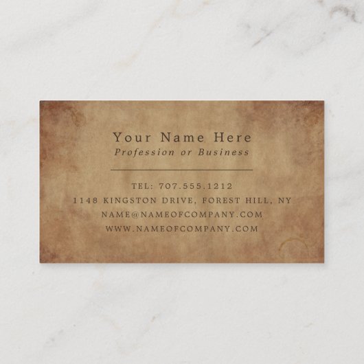  papiereffect visitekaartje (Achterkant)