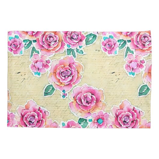   papieren achtergrond met bloem kussensloop (Achterkant)