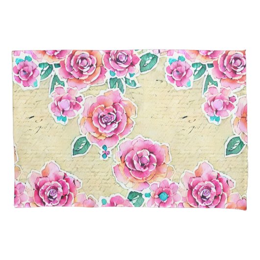   papieren achtergrond met bloem kussensloop (Voorkant)