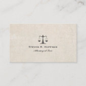 papieren advocaat bij de wet Justice Scale Visitekaartje (Voorkant)