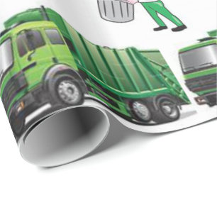 Papieren afval Man verpakken Cadeaupapier