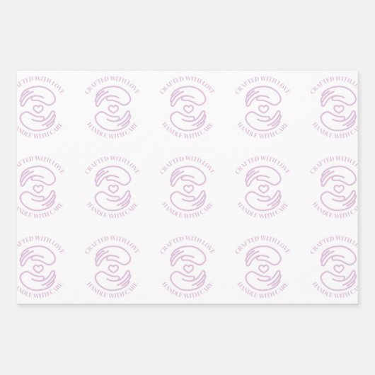 Papieren ambacht met liefde inpakken inpakpapier vel (Voorkant 2)